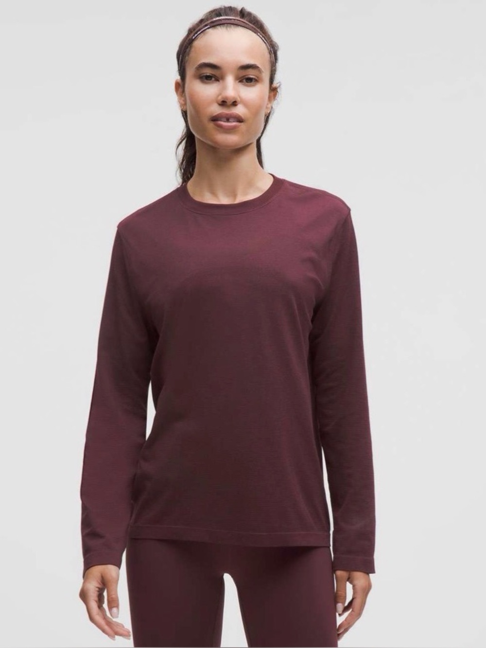 Lululemon Swiftly Relaxed Long-Sleeve Shirt *Updated Fit Goodnight Plum Size 8